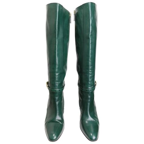 green gucci boots